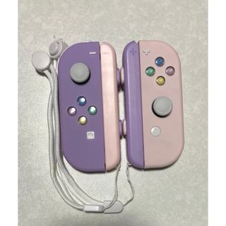 ニンテンドースイッチ(Nintendo Switch)のニンテンドースイッチ　 カスタムジョイコン 　パープル&ピンク　動作良好(その他)