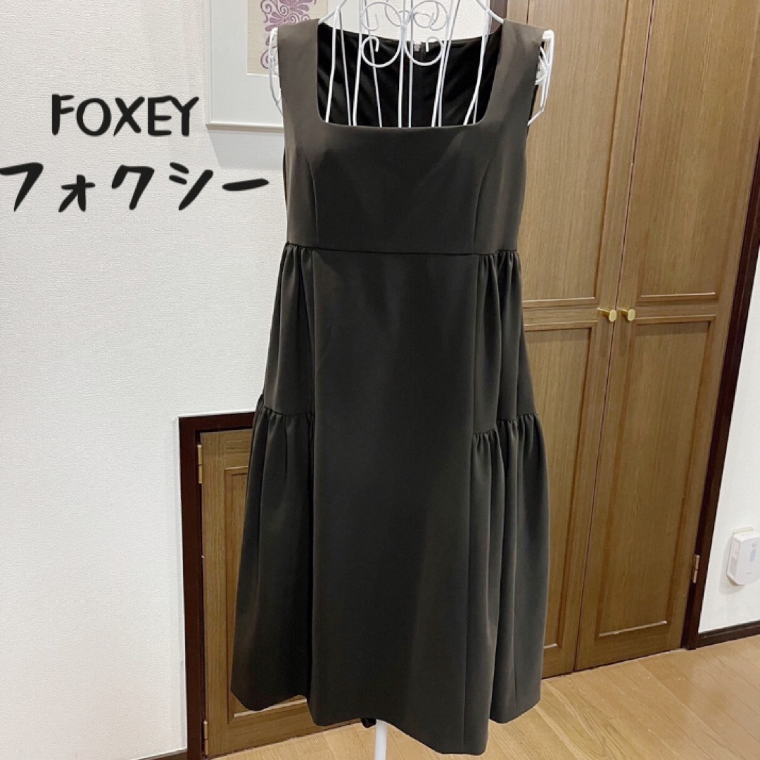 売り尽くし FOXEYフォクシー ノースリーブワンピース-