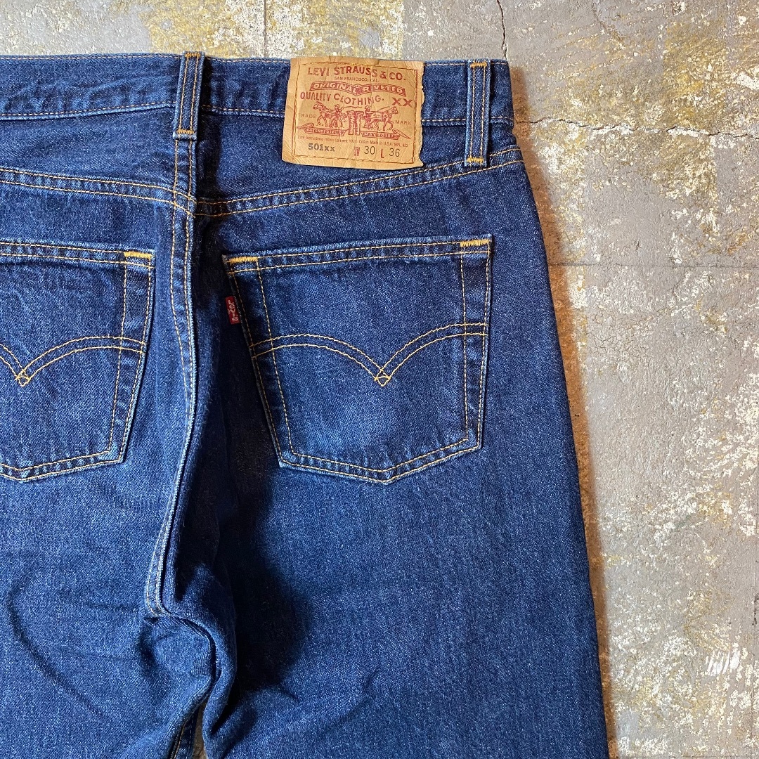 Levi's - 90s リーバイス501xx USA製 30×36 濃紺 真っ紺の通販 Levi's - 90s リーバイス501xx USA製 30×36 濃紺 真っ紺の通販