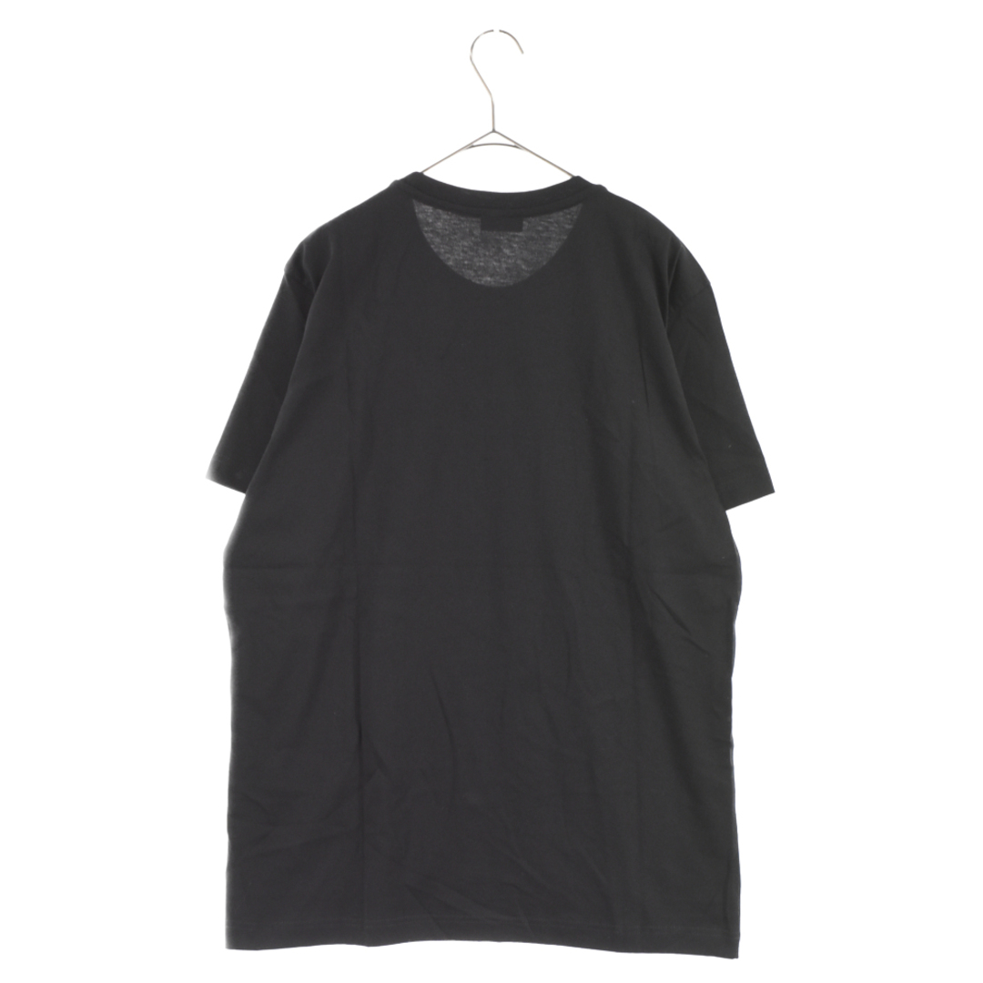 DIESEL ディーゼル メタリックロゴワッペンスネークプリント半袖Tシャツ クルーネックカットソー ブラック