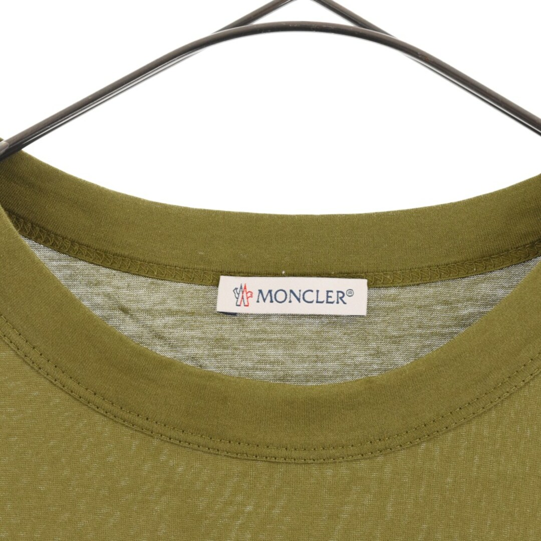 MONCLER モンクレール 20SS ワッペンロゴ刺繍半袖Tシャツ F10918073300 8390Y カーキ