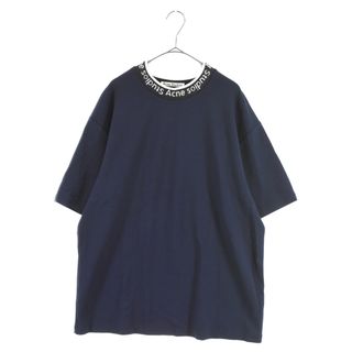 アクネストゥディオズ(Acne Studios)のAcne Studios アクネ スティディオス 20SS EXTORR LOGO T-SHIRT ロゴモックネックレーヨンジャカード半袖 Tシャツ カットソー ネイビー FN-MN-TSHI000119(Tシャツ/カットソー(半袖/袖なし))