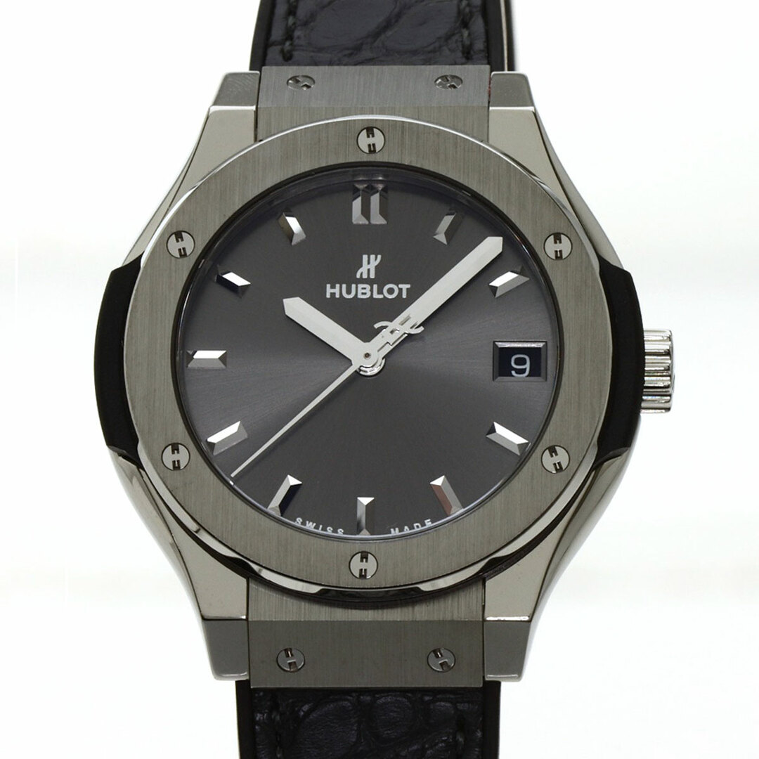 HUBLOT(ウブロ)のHUBLOT 581.NX.7071.LR クラシックフュージョン レーシンググレーチタニウム 腕時計 SS 革 レディース レディースのファッション小物(腕時計)の商品写真