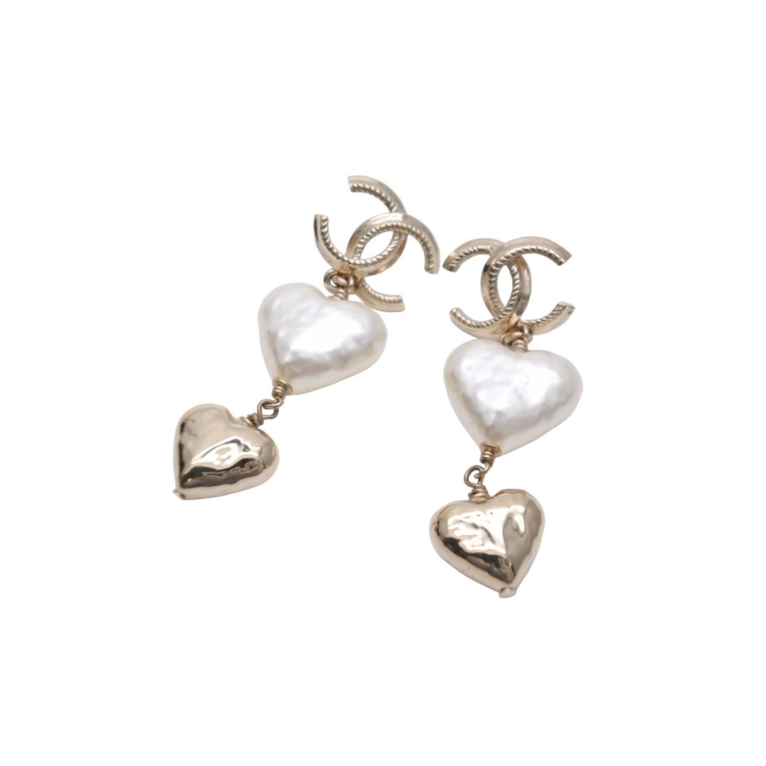 CHANEL - 極美品 CHANEL シャネル ピアス ココマーク ダブルハート
