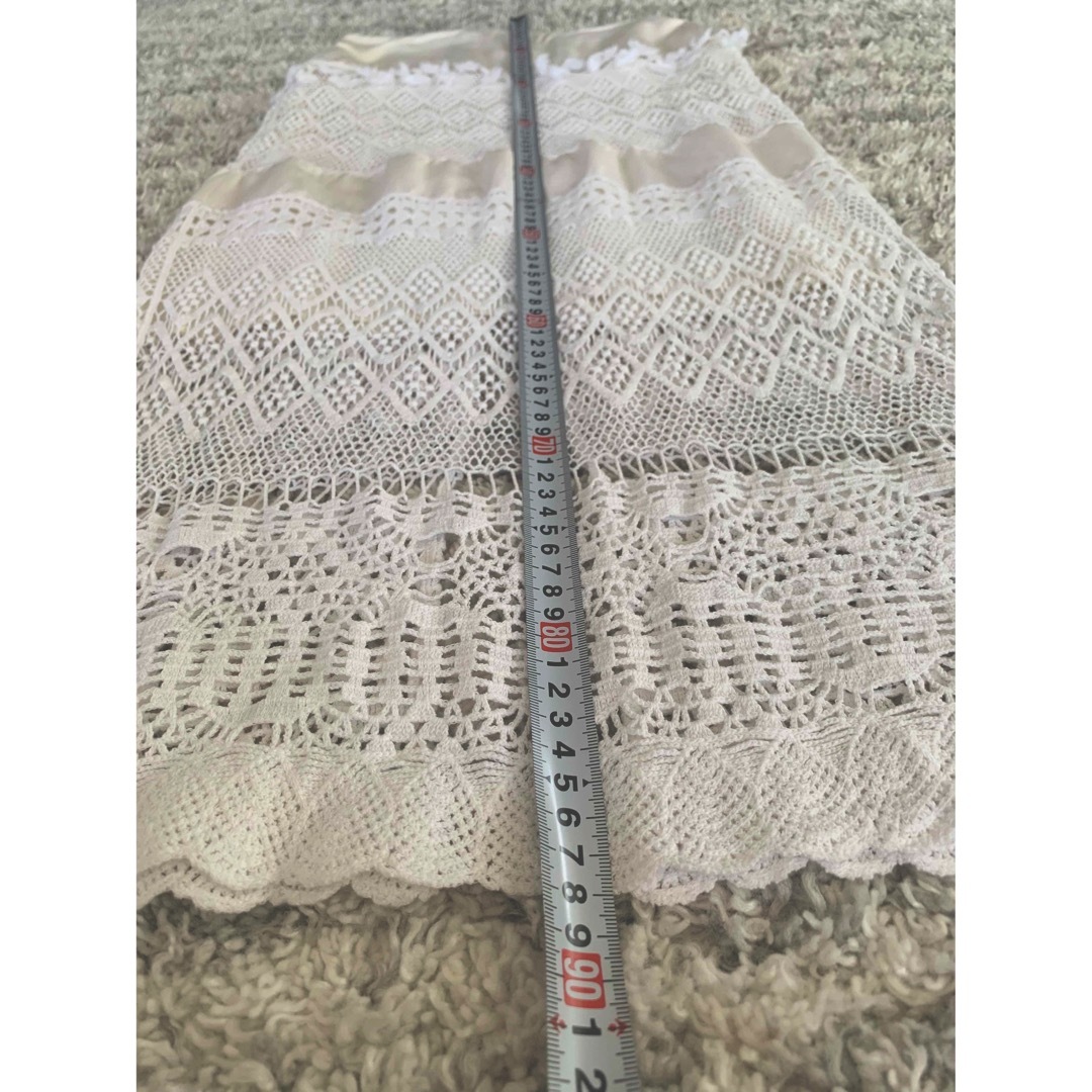 TOMORROWLAND(トゥモローランド)のラムネ様専用　MACPHEE シルク コットン レース スカート 34 S レディースのスカート(ロングスカート)の商品写真
