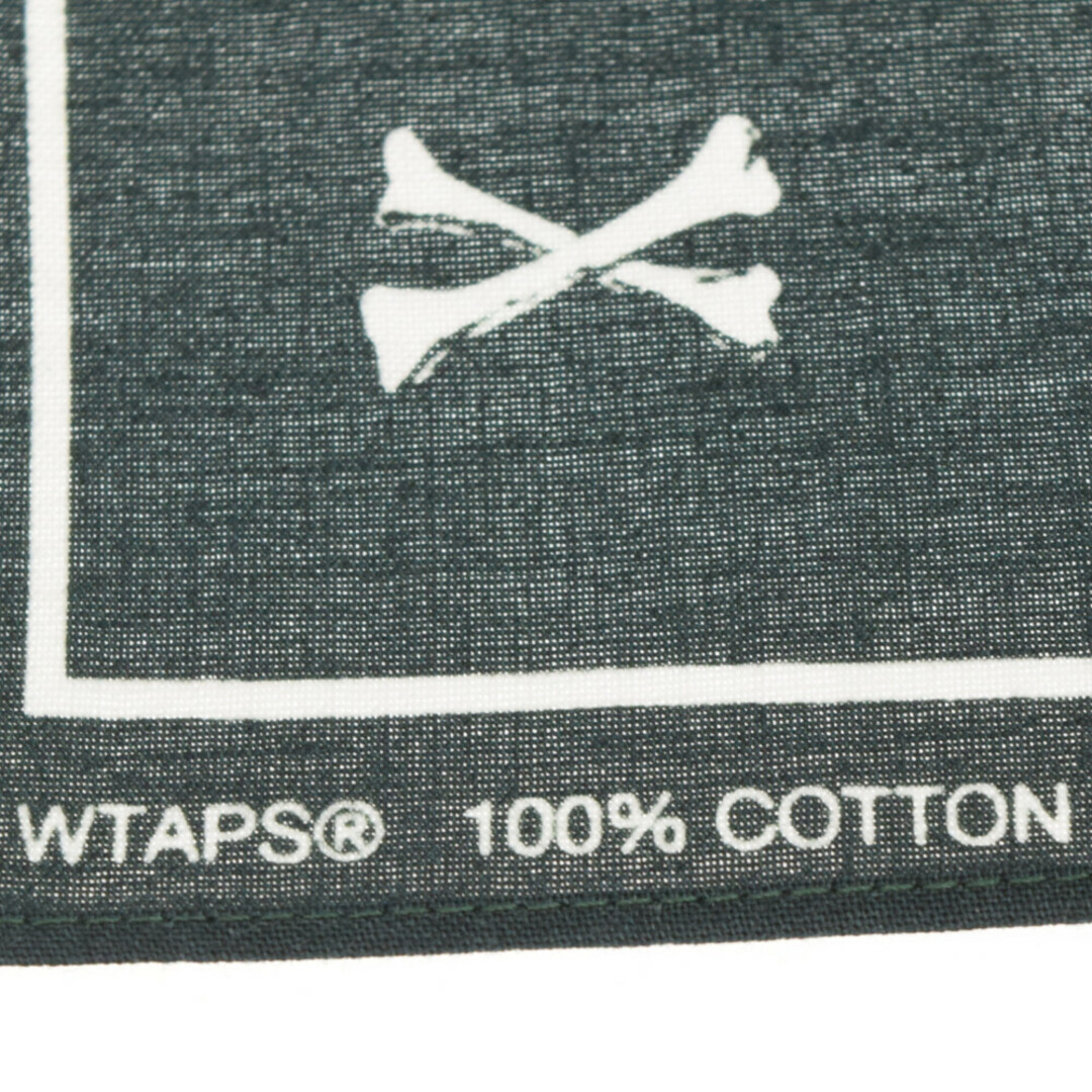 W)taps(ダブルタップス)のWTAPS ダブルタップス 23SS BANDANA / COTTON. CROSSBONES. クロスボーン コットン バンダナ グリーン 231BXDT-AC01 メンズのアクセサリー(その他)の商品写真