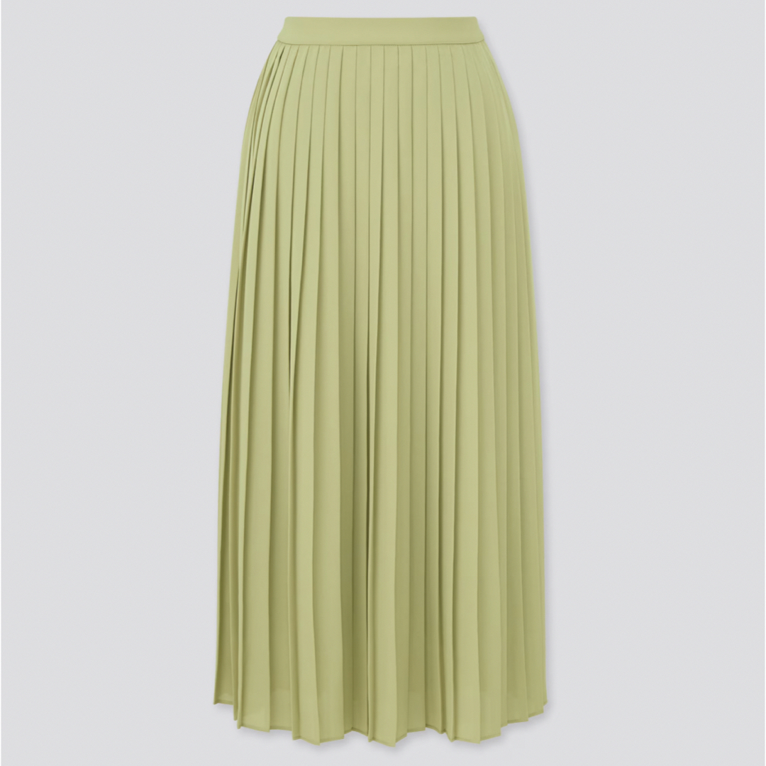 UNIQLO(ユニクロ)のシフォンプリーツロングスカート　ライトグリーン　Sサイズ レディースのスカート(ロングスカート)の商品写真