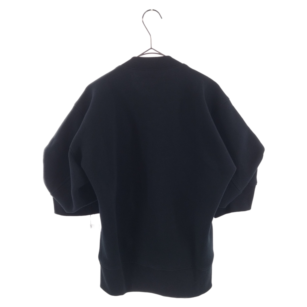 Sacai サカイ 23SS Sponge Sweat Pullover スポンジスウェットプルオーバー トレーナー 半袖 ブラック 23-06561  レディース