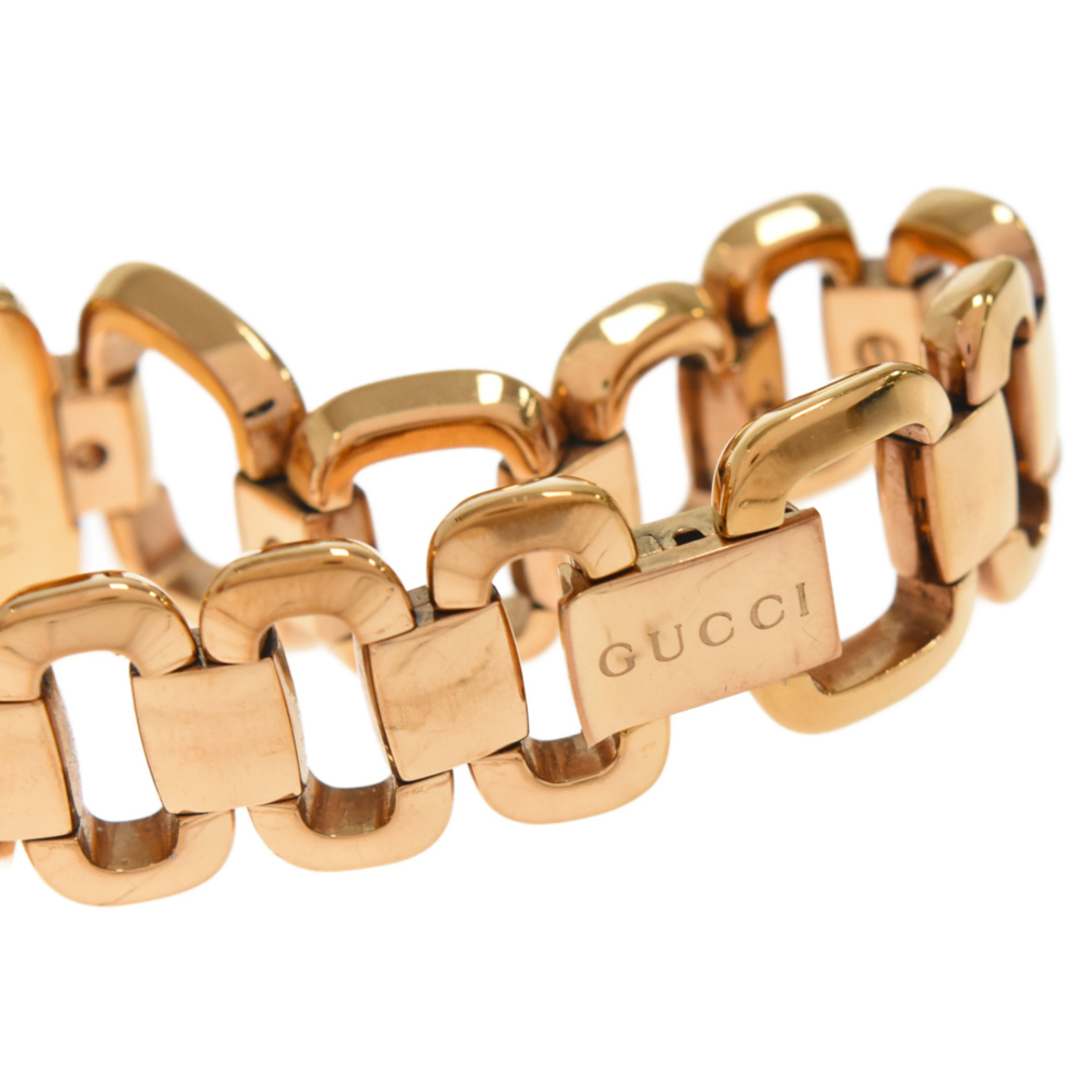 GUCCI グッチ Gコレクション 3Pダイヤ入り シェル クォーツ腕時計 電池式 ゴールド/ホワイト 125.5