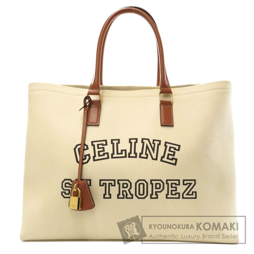 CELINE - CELINE ロゴ トートバッグ キャンバス レディースの CELINE - CELINE ロゴ トートバッグ キャンバス レディースの