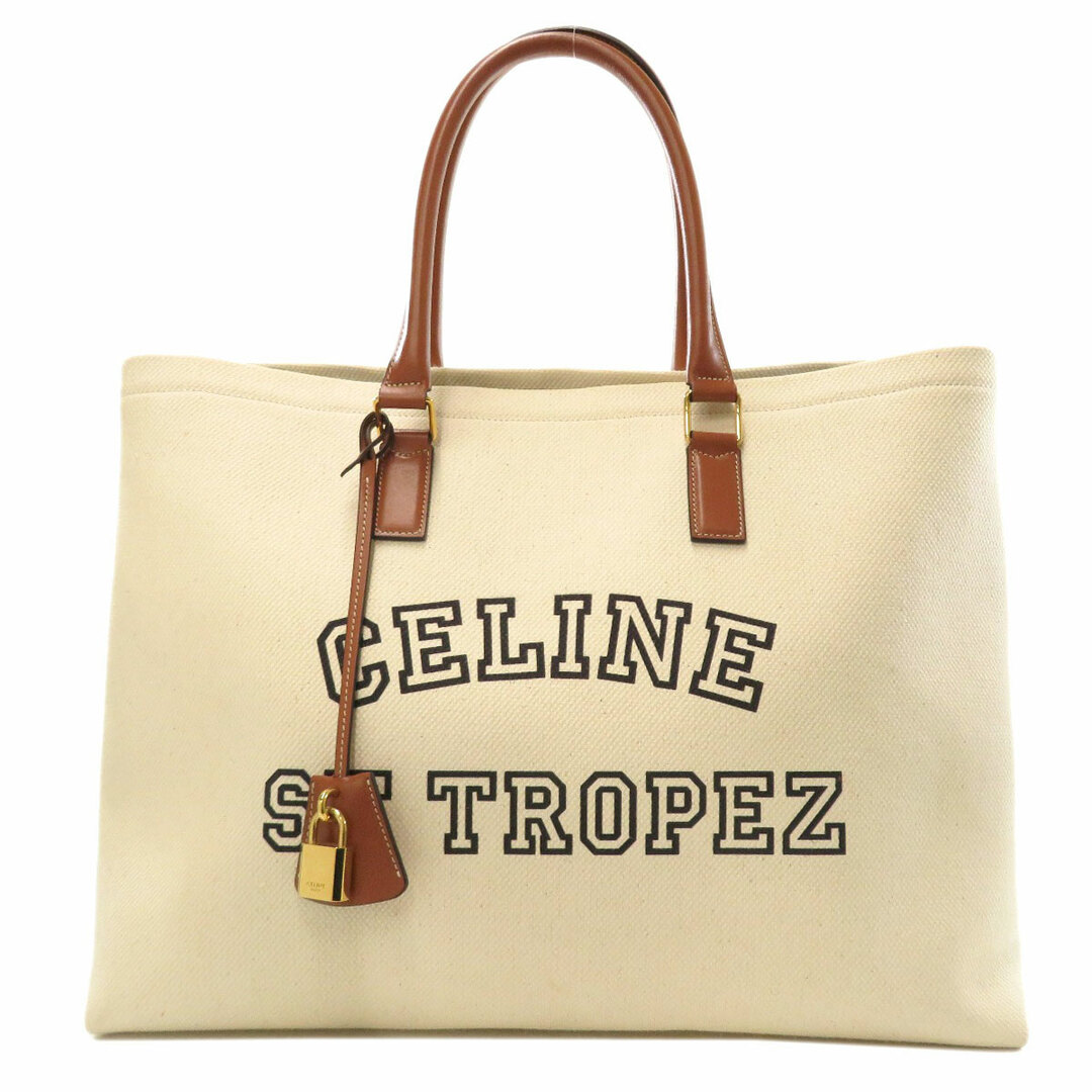 CELINE - CELINE ロゴ トートバッグ キャンバス レディースの CELINE - CELINE ロゴ トートバッグ キャンバス レディースの
