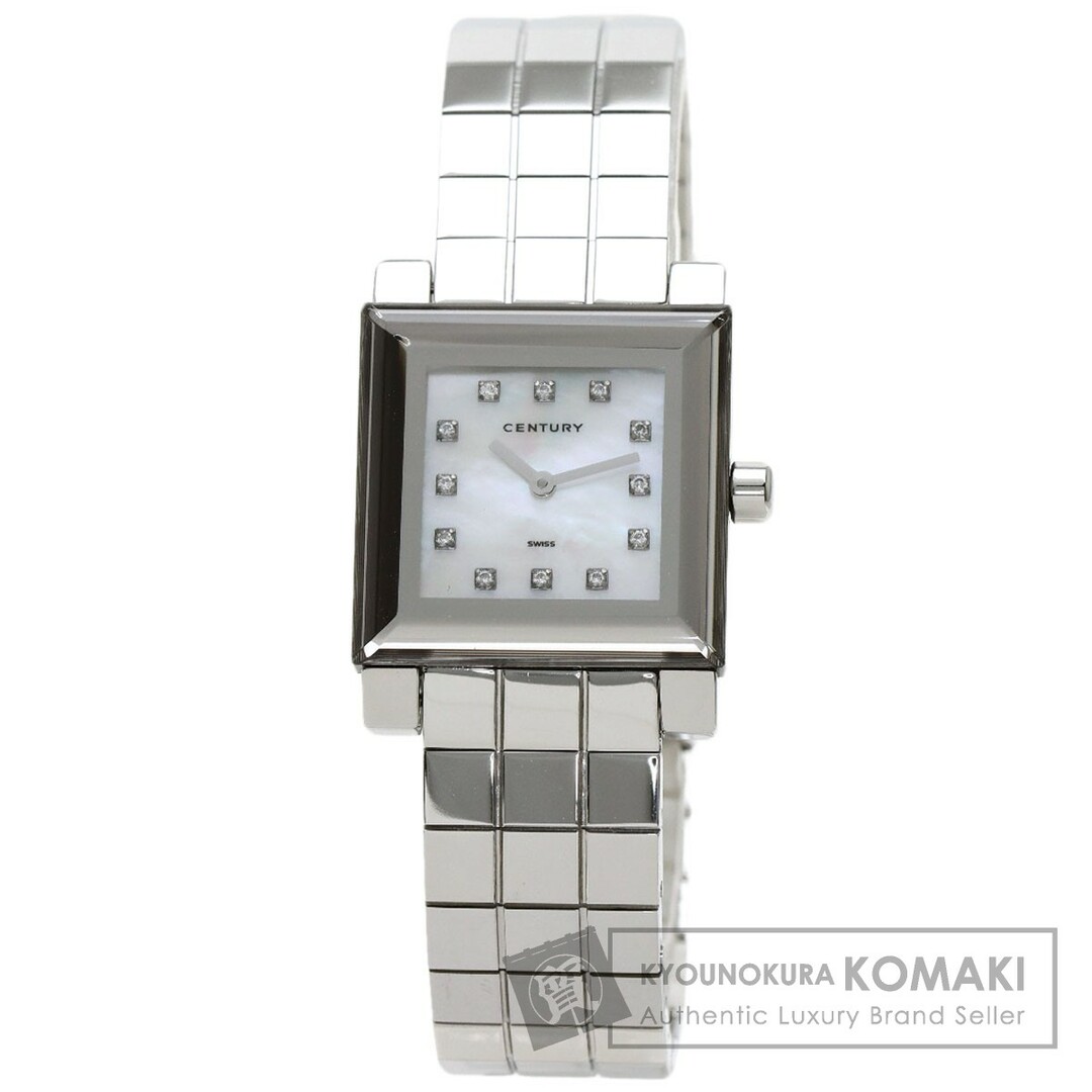 CENTURY タイムジェム 12P ダイヤモンド 腕時計 SS SS メンズアナログ表示ムーブメント