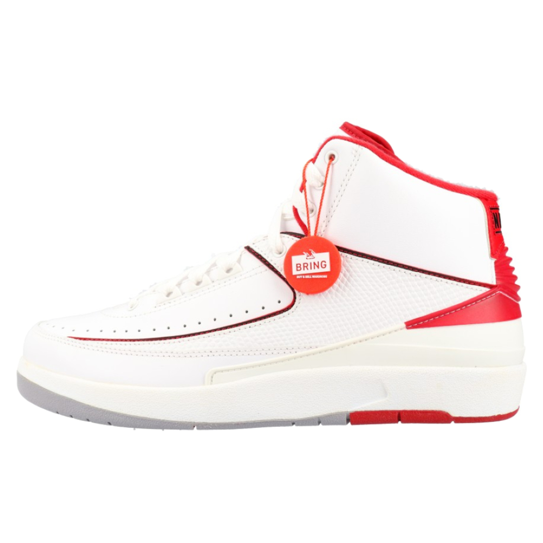 NIKE ナイキ AIR JORDAN 2 RETRO 385475-102 エアジョーダン2 レトロ ハイカットスニーカー US8 ホワイト レッド