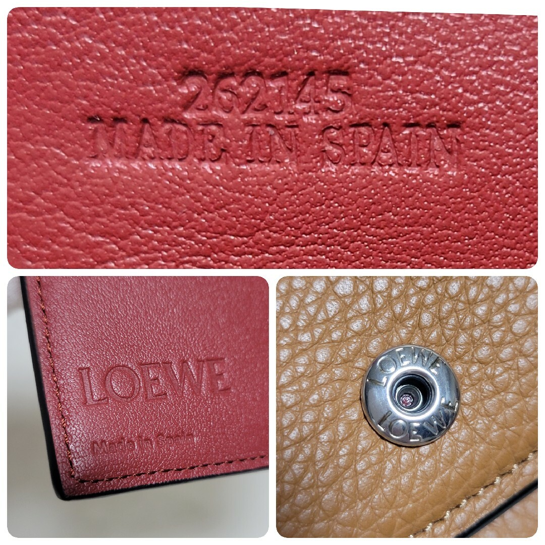美品 箱付き】ロエベ トライフォールド 三つ折り財布 ウォレット 美品 箱付き】ロエベ トライフォールド 三つ折り財布 ウォレット