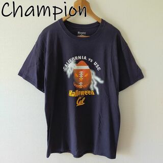 チャンピオン(Champion)のUS古着 Champion チャンピオン 半袖Tシャツ ネイビー(Tシャツ/カットソー(半袖/袖なし))