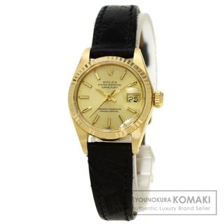 ロレックス(ROLEX)のROLEX 6917 オイスターパーペチュアル デイト 1978年製 腕時計 K18YG クロコダイル レディース(腕時計)