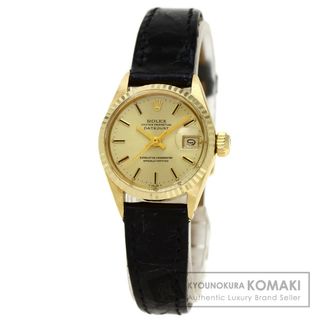 ロレックス(ROLEX)のROLEX 6517 オイスターパーペチュアル デイト 1951年製 腕時計 K18YG クロコダイル レディース(腕時計)