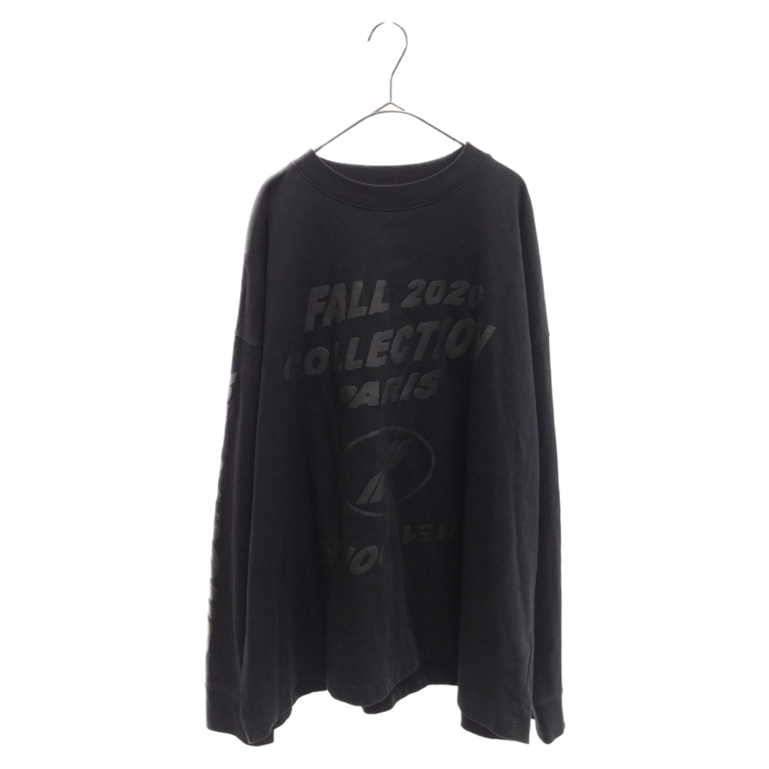 WELLDONE ウェルダン Front Print Logo Long Sleeve Tee フロントプリントロゴ長袖カットソー Tシャツ ブラック WD-TP7-20-066-U-B