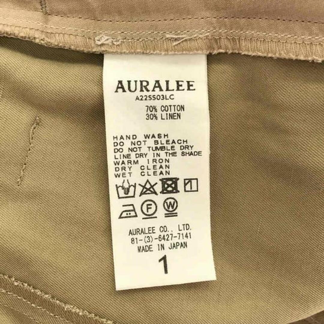 AURALEE(オーラリー)のAURALEE / オーラリー | 2022SS | HARD TWIST FINX LINEN CHINO スリット チノスカート | 1 | ベージュ | レディース レディースのスカート(ロングスカート)の商品写真