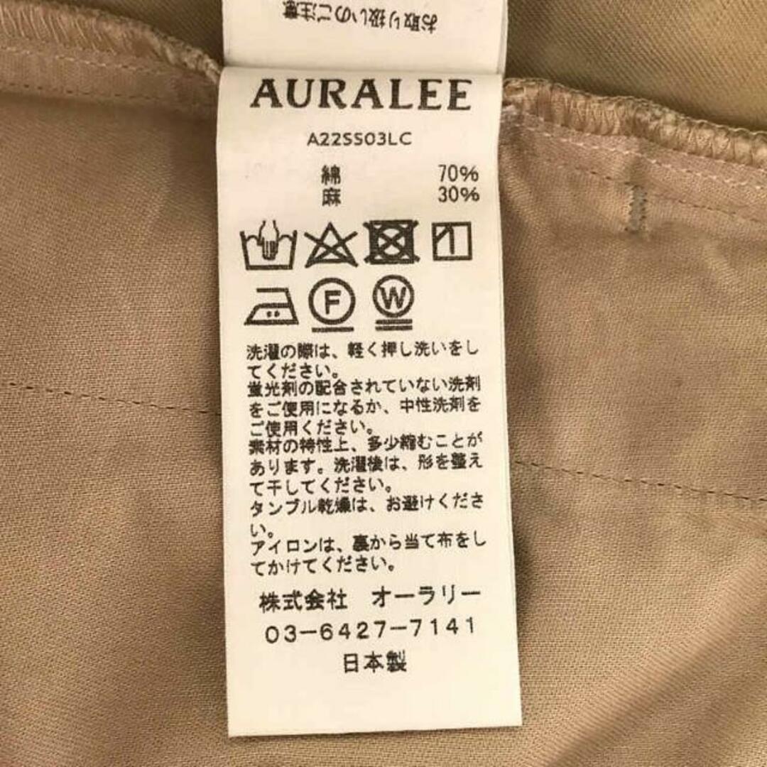 AURALEE(オーラリー)のAURALEE / オーラリー | 2022SS | HARD TWIST FINX LINEN CHINO スリット チノスカート | 1 | ベージュ | レディース レディースのスカート(ロングスカート)の商品写真