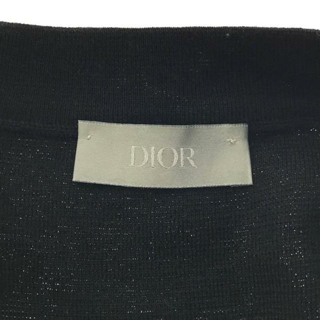 DIOR HOMME(ディオールオム)のDior homme / ディオールオム | ロゴパッチ付き ウール ハイゲージ ニット | XS | ブラック | メンズ メンズのトップス(ニット/セーター)の商品写真