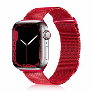 【サイズ:42mm/44mm/45mm_色:レッド】コンパチブル apple w(その他)