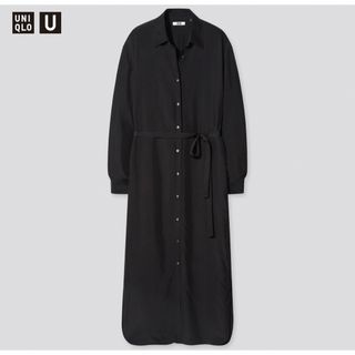 ユニクロ(UNIQLO)のユニクロU　シャイニーレーヨンロングワンピース(ロングワンピース/マキシワンピース)