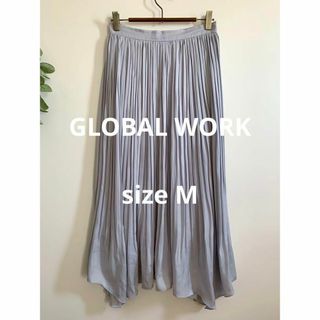 グローバルワーク(GLOBAL WORK)のGLOBAL WORK ライトグレー 夏フレアプリーツスカート(ロングスカート)