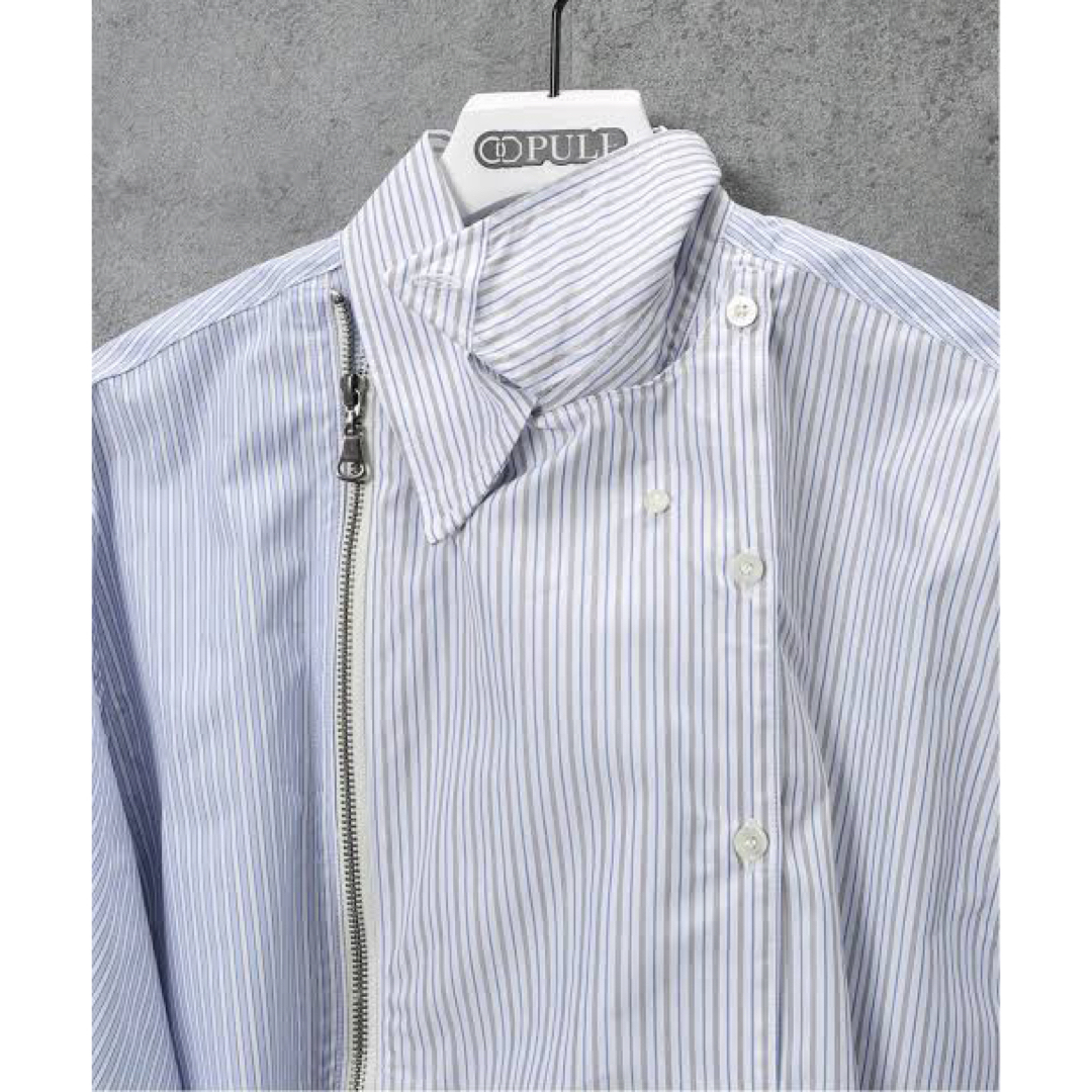Jieda - 新品同様 JieDa ZIP & BUTTON SHIRT サイズ2 ストライプの通販