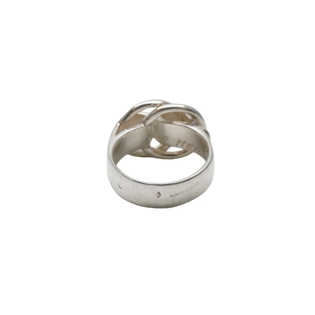 HERMES エルメス リング 指輪 ドゥザノー リング コンビリング 筆記体 サイズ10号 シルバー 美品  52767 1