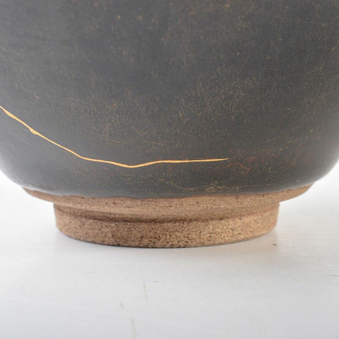 中国 禾目天目茶碗 金継ぎ直しあり C R6105 の通販 by