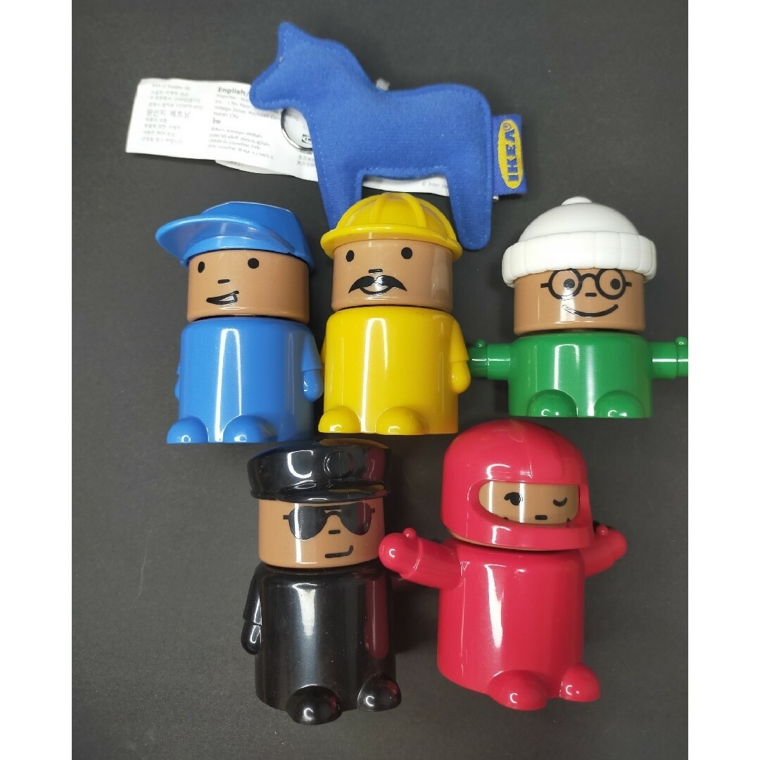 IKEA(イケア)のIKEA　イケアおもちゃ　LILLABO 　５ピース　+馬のキーホルダーセット キッズ/ベビー/マタニティのおもちゃ(知育玩具)の商品写真