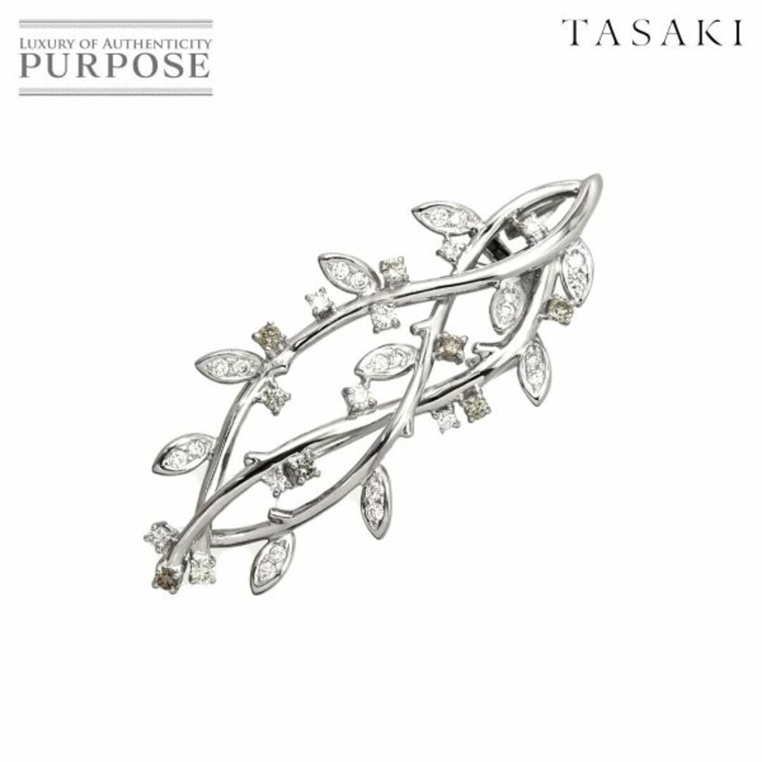 TASAKI ダイヤ 0.52ct ブローチ K18 WG ホワイトゴールド 750 田崎真珠