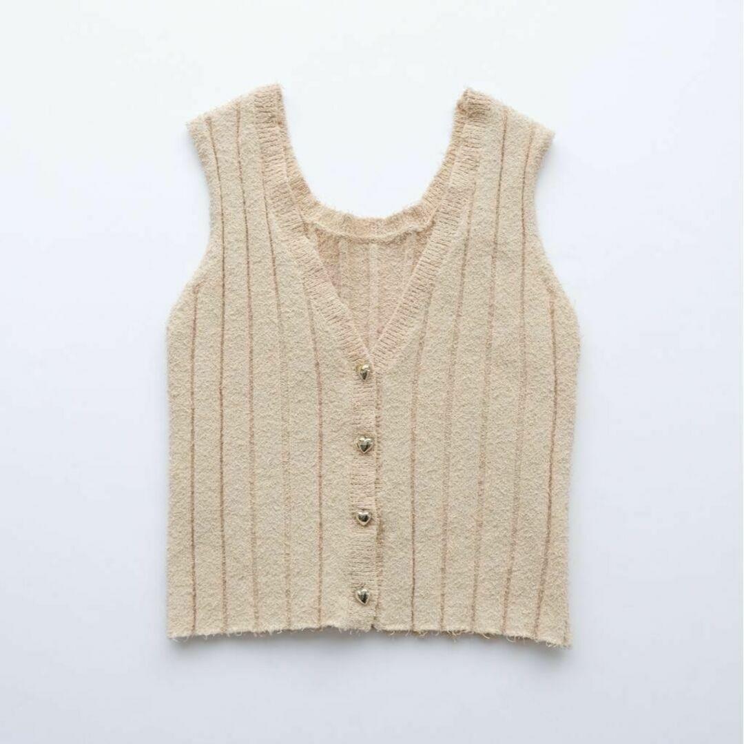 SeaRoomlynn - 新品 SeaRoomlynn 2wayブークレRIB KNITベスト ナッツの