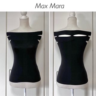 マックスマーラ(Max Mara)の【クリーニング済】Max Mara カット入り オフショルダーカットソー(カットソー(半袖/袖なし))