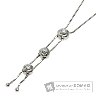 タサキ(TASAKI)のTASAKI トリロジー ダイヤモンド ネックレス K18WG レディース(ネックレス)