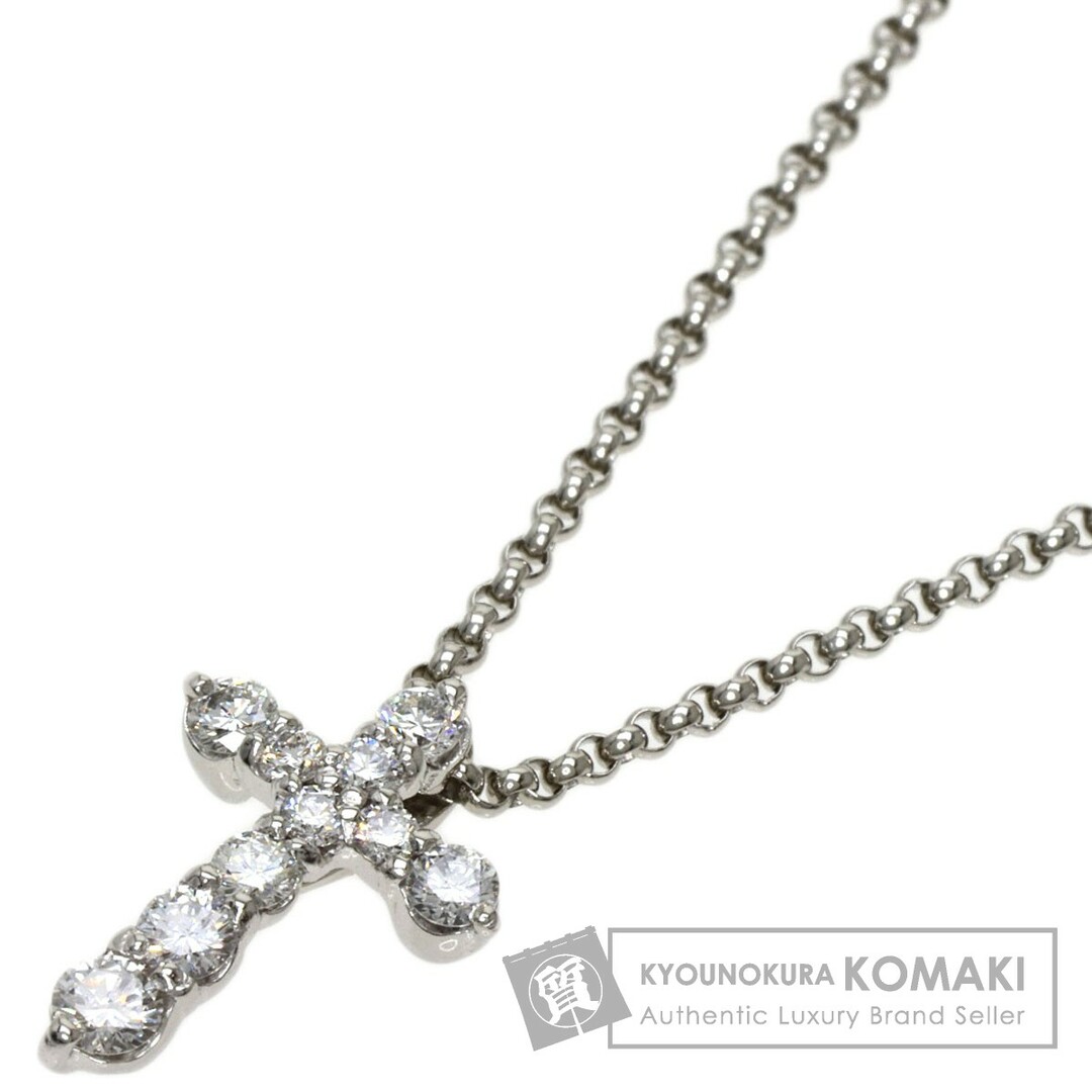 ROYAL ASSCHER クロスモチーフ ダイヤモンド ネックレス PT850 PT900 ...