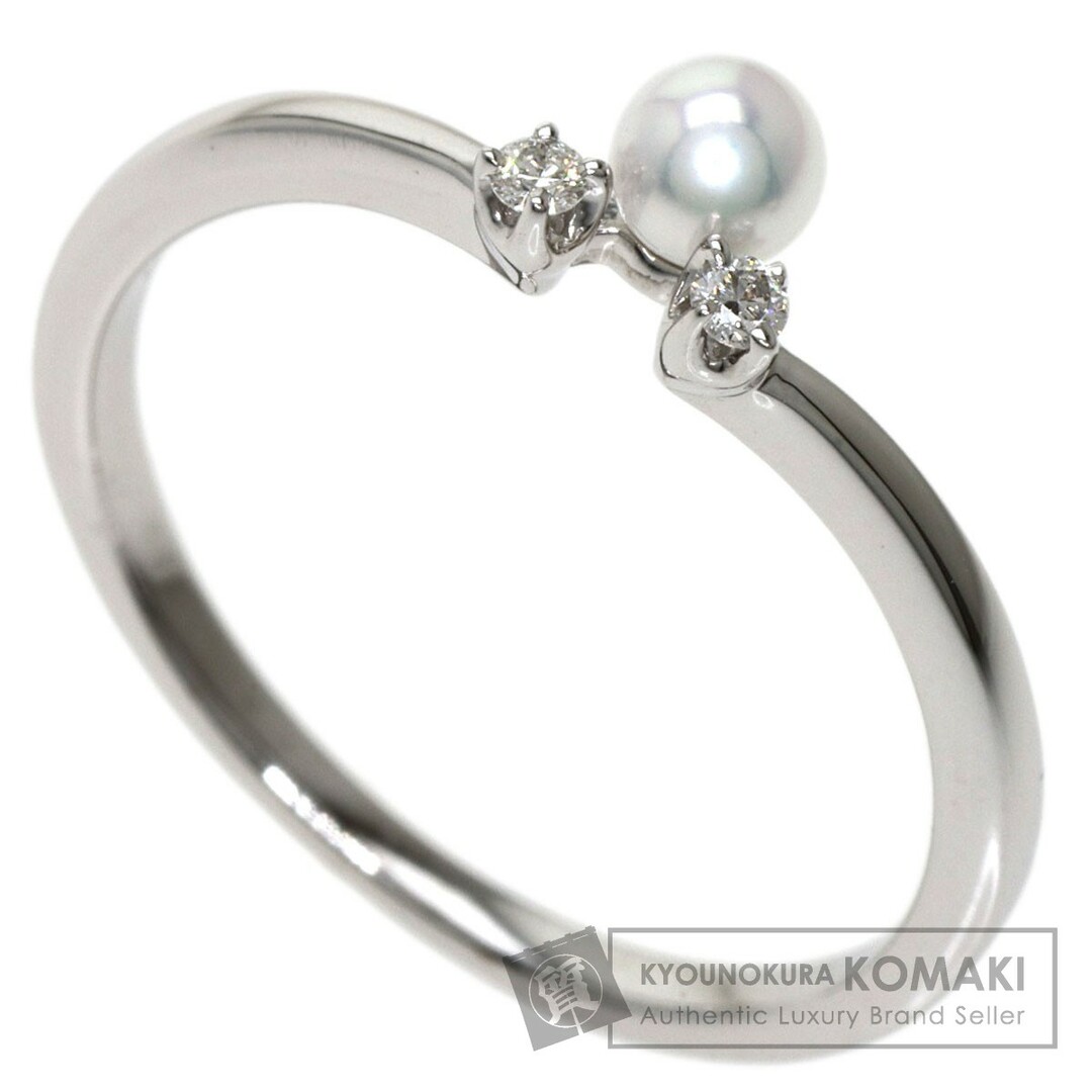 MIKIMOTO ベビーパール 真珠 ダイヤモンド リング・指輪 K18WG レディース