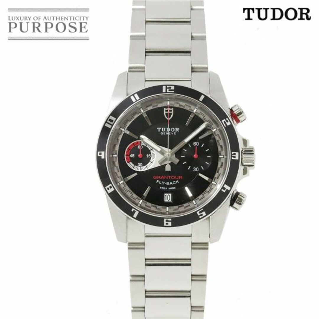 チューダー チュードル TUDOR グランツアークロノ フライバック 20550N メンズ 腕時計 デイト ブラック 文字盤 自動巻き Grantour VLP 90200929