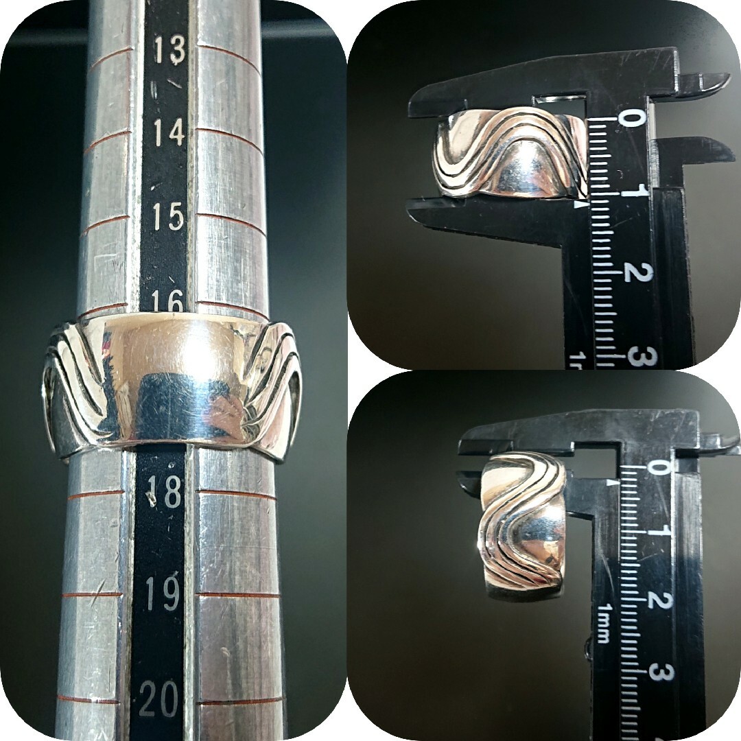 3155 SILVER925 WAVEリング17号 シルバー925 ウェーブ 波 メンズのアクセサリー(リング(指輪))の商品写真