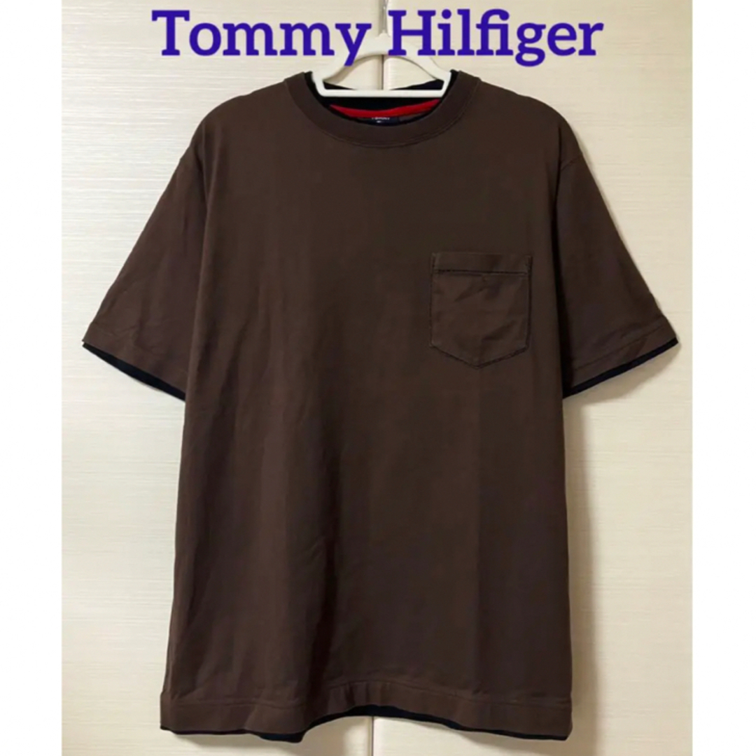 TOMMY HILFIGER(トミーヒルフィガー)のトミーヒルフィガー　レイヤード　ポケットTシャツ　ヘビーウェイト　TOMMY メンズのトップス(Tシャツ/カットソー(半袖/袖なし))の商品写真