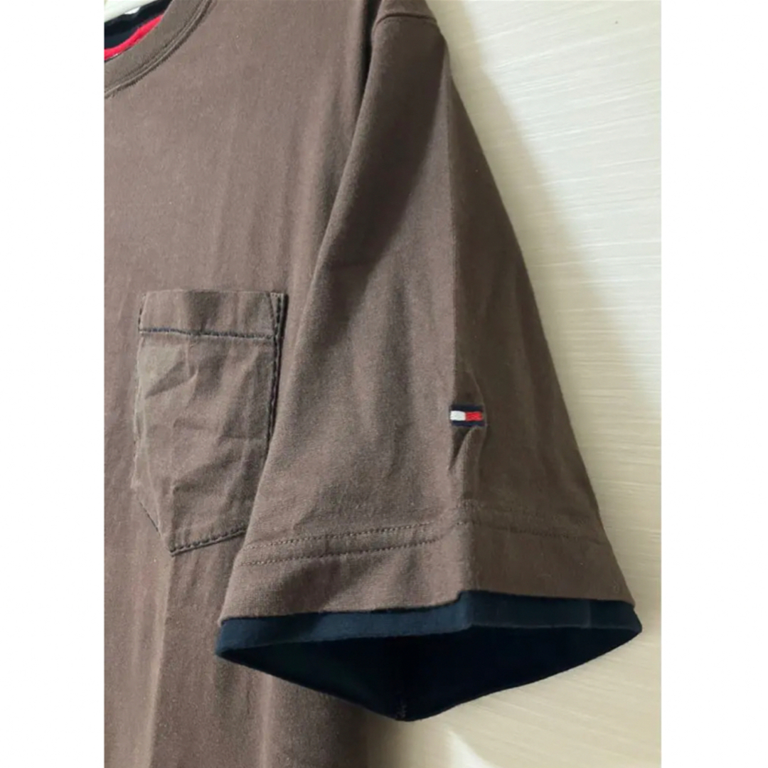 TOMMY HILFIGER(トミーヒルフィガー)のトミーヒルフィガー　レイヤード　ポケットTシャツ　ヘビーウェイト　TOMMY メンズのトップス(Tシャツ/カットソー(半袖/袖なし))の商品写真