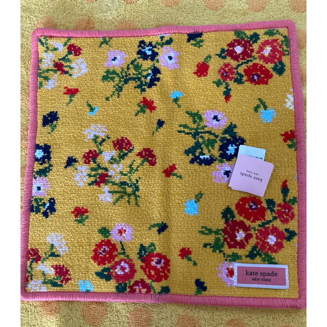 ケイトスペード　 シェニール織りタオル ハンカチ　小花柄 | フリマアプリ ラクマ