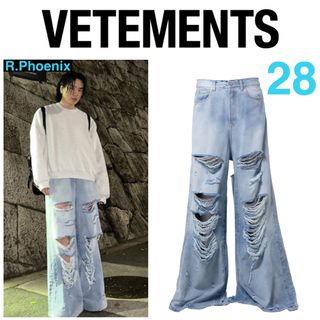 ヴェトモン(VETEMENTS)のヴァザリア様専用 VETEMENTS Destroyed Baggy Jeans(デニム/ジーンズ)