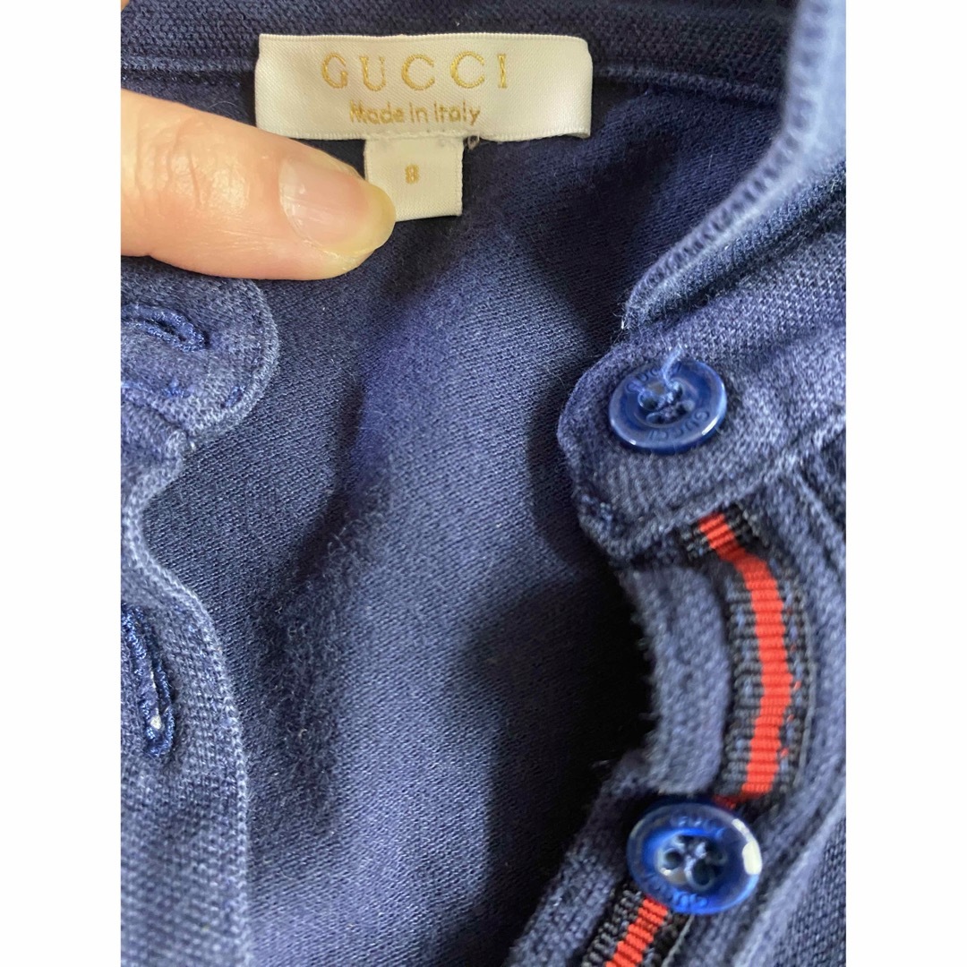 Gucci(グッチ)のGUCCI グッチ ポロシャツ　ロゴストーン 130 美品 キッズ/ベビー/マタニティのキッズ服男の子用(90cm~)(Tシャツ/カットソー)の商品写真