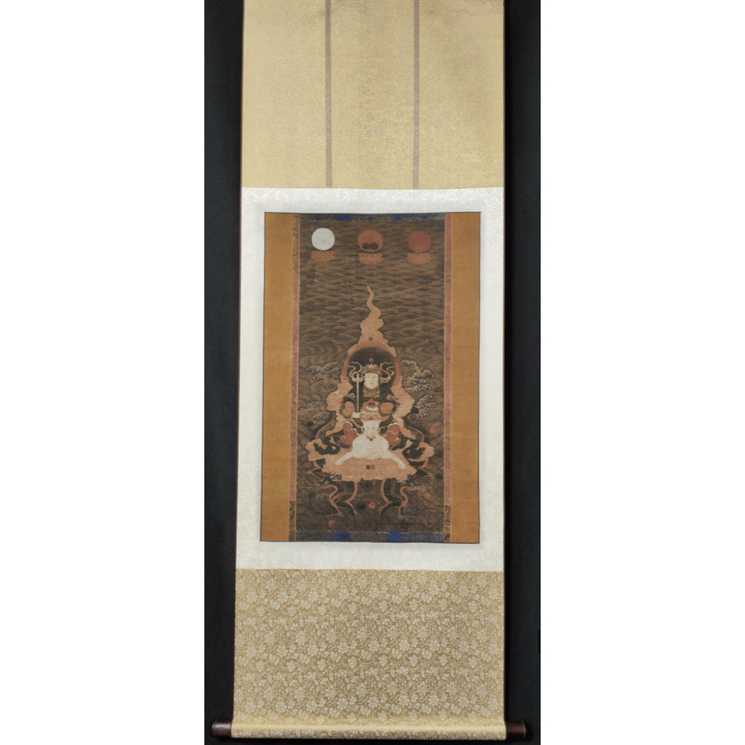 荼枳尼天 ダキニ天 複製 13世紀 稲荷 夜叉 密教 印刷 掛軸 仏画 修験道
