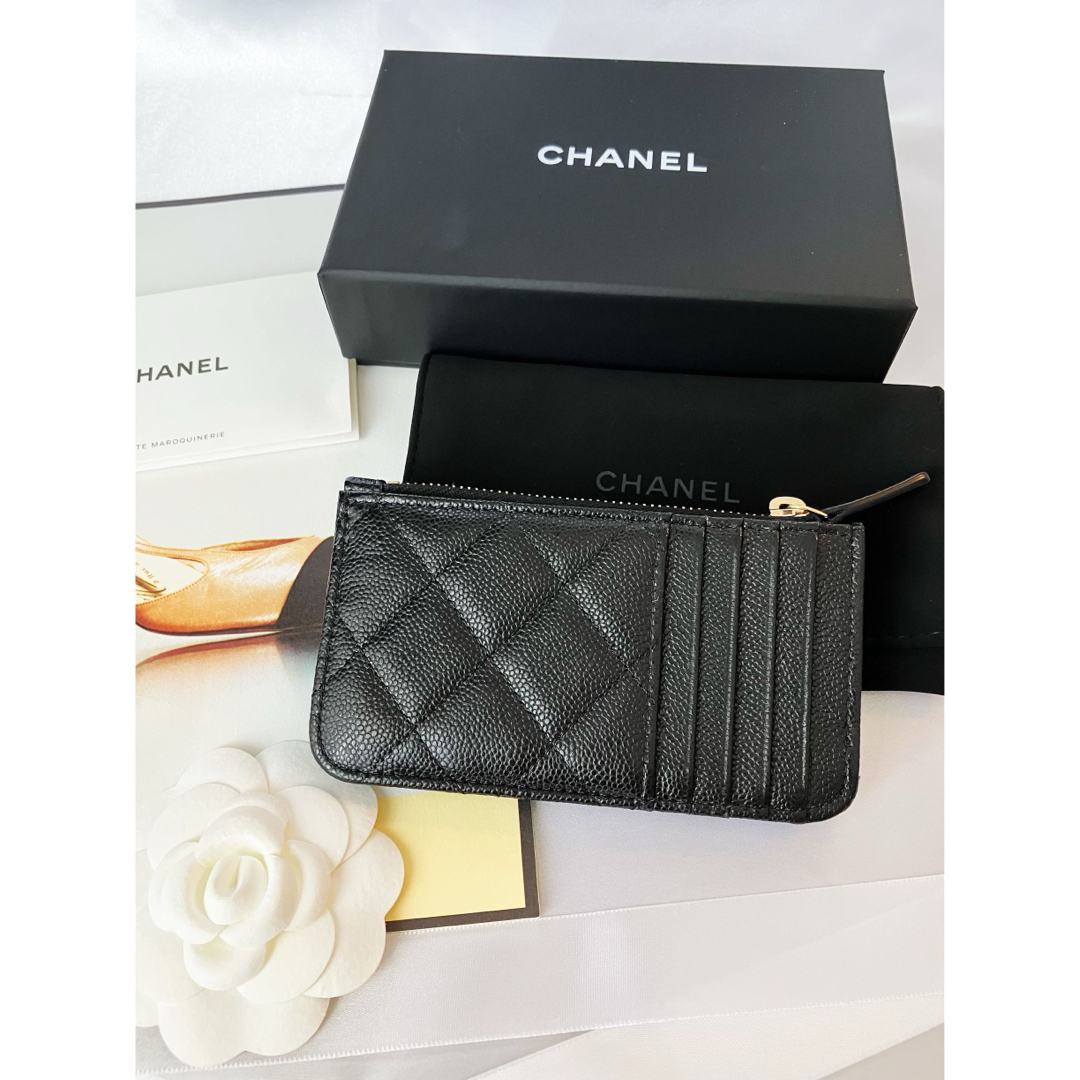 新品 未使用　CHANEL フラグメントケース　シャネル　コイン カード 財布黒