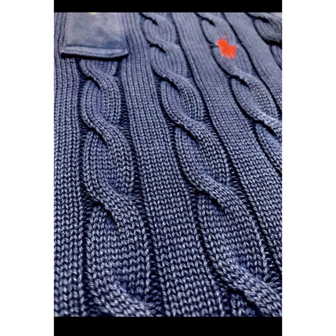 Ralph Lauren(ラルフローレン)の【大人気デザイン】 ラルフローレン ケーブル ニット ポロシャツ  NO1405 レディースのトップス(ニット/セーター)の商品写真