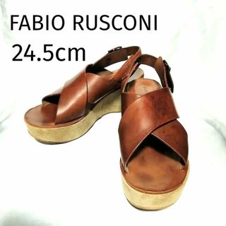 ファビオルスコーニ(FABIO RUSCONI)のファビオルスコーニ　24.5cm　サンダル　イタリア製　オープントゥ(サンダル)