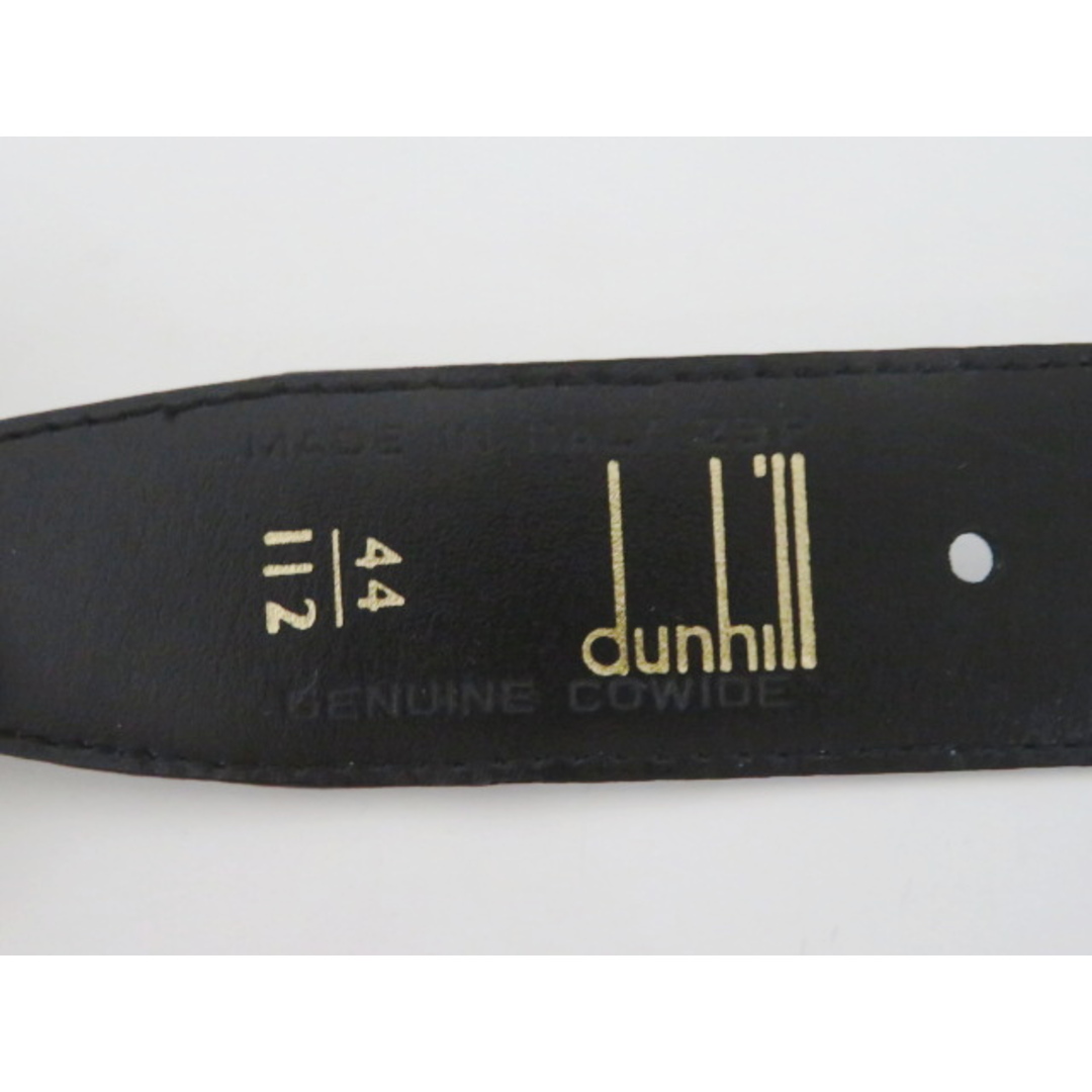 S08 dunhill レザー ベルト ブラック/ゴールド 44/112